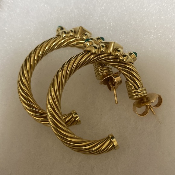 DAVID YURMAN 14kt gold “Renaissance “ cable hoop earrings - Picture 2 of 9